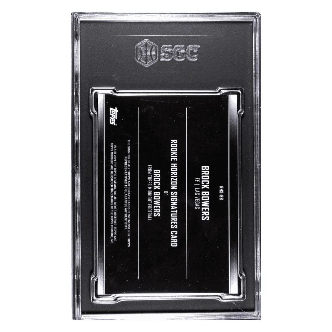 Brock Bowers SGC 9.5 2024 Topps Midnight Rookie Horizon Signatures Equinox #1/ 20 Card #RHS-BB