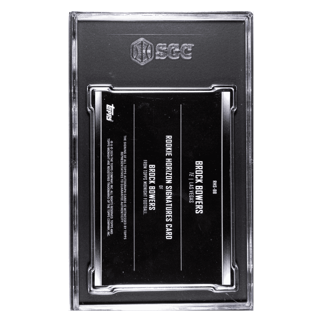 Brock Bowers SGC 9.5 2024 Topps Midnight Rookie Horizon Signatures Equinox #1/ 20 Card #RHS-BB