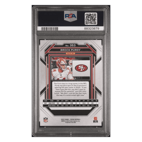 Brock Purdy PSA 10 2022 Panini Prizm Rookie RC Card #353