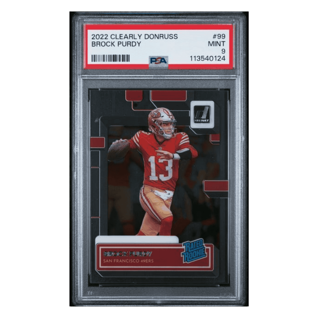 Brock Purdy PSA 9 2022 Panini Clearly Donruss Rated Rookie Card #99