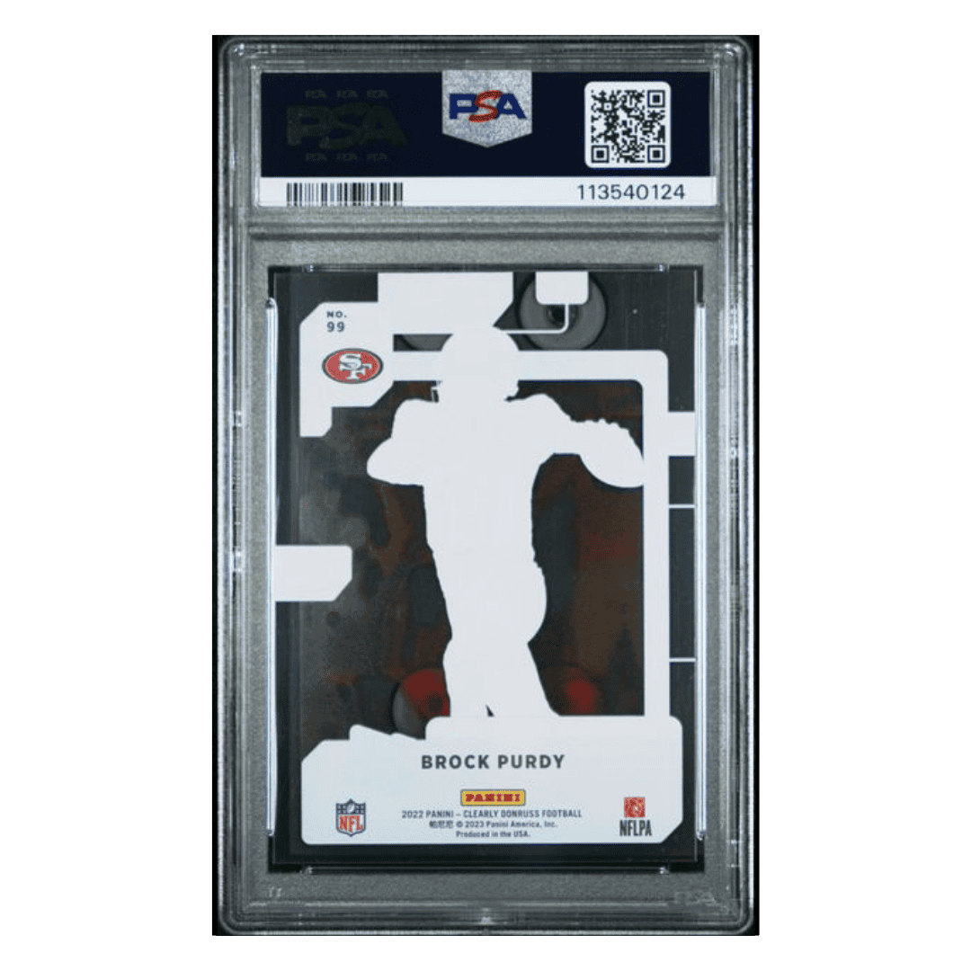 Brock Purdy PSA 9 2022 Panini Clearly Donruss Rated Rookie Card #99