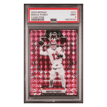 Brock Purdy PSA 9 2023 Panini Mosaic - Camo Pink Prizm Card #211