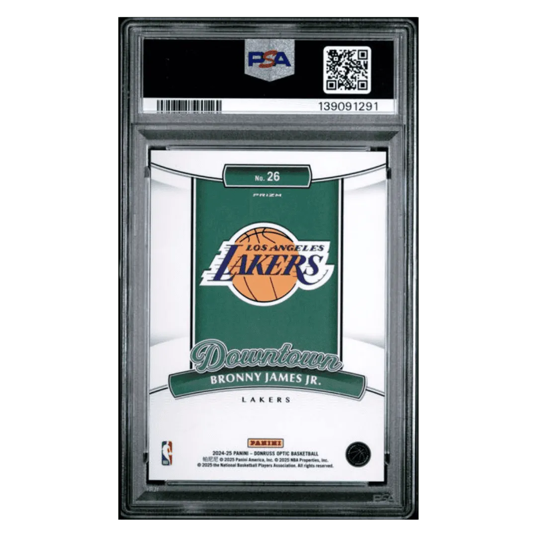 Bronny James Jr PSA 9 2024 Panini Donruss Optic Downtown Rookie RC Card #26