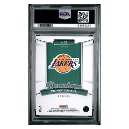 Bronny James Jr PSA 9 2024 Panini Donruss Optic Downtown Rookie RC Card #26