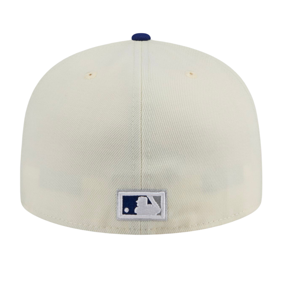 Brooklyn Dodgers Cooperstown Collection Chrome New Era Cream 59FIFTY Fitted Hat