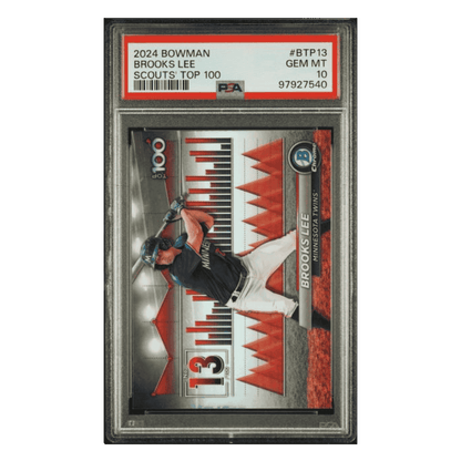 Brooks Lee PSA 10 2024 Topps Bowman Scouts' Top 100 Card #BTP13