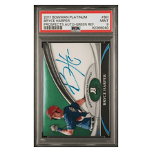 Bryce Harper PSA 9 2011 Topps Bowman Platinum Prospects Autographed Green Refractor #d/ 399 Card #BH
