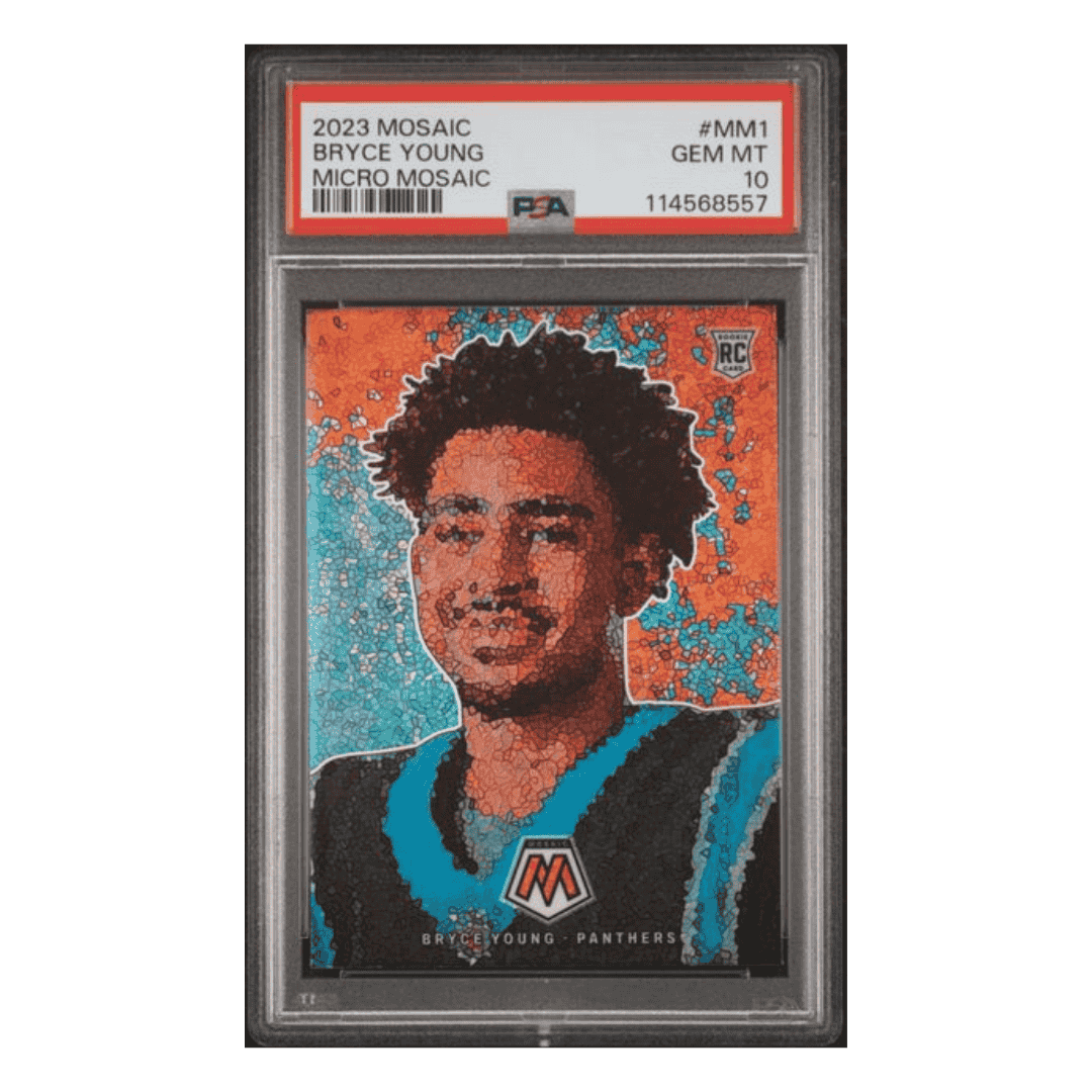 Bryce Young PSA 10 2023 Panini Mosaic Micro Mosaic Rookie RC Card #MM1
