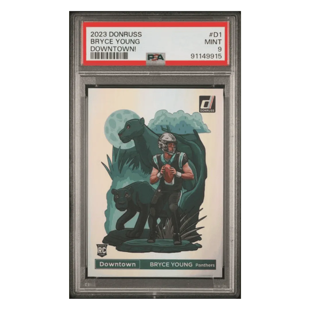 Bryce Young PSA 9 2023 Panini Donruss Downtown! Rookie RC Card #D1