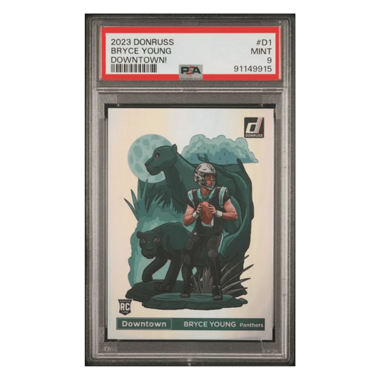 Bryce Young PSA 9 2023 Panini Donruss Downtown! Rookie RC Card #D1