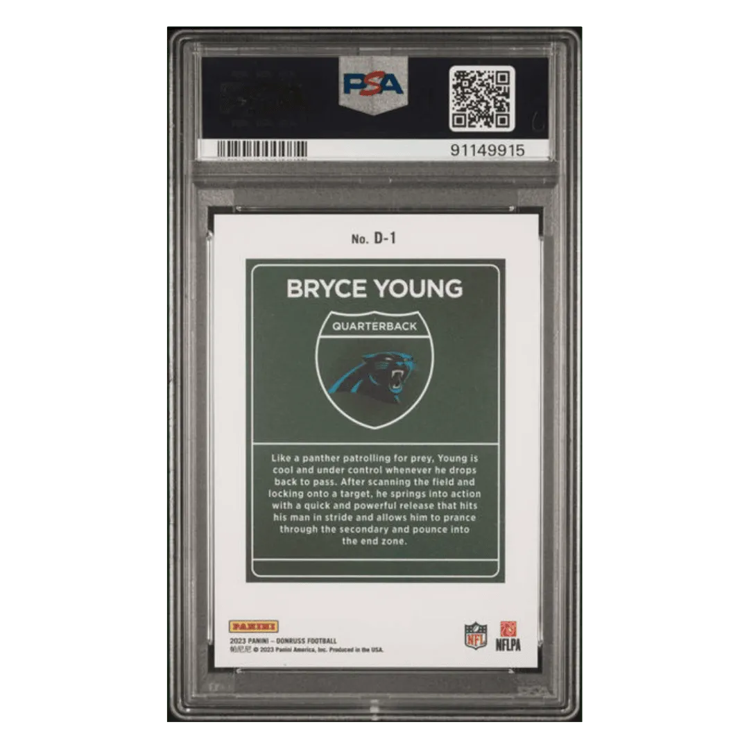 Bryce Young PSA 9 2023 Panini Donruss Downtown! Rookie RC Card #D1