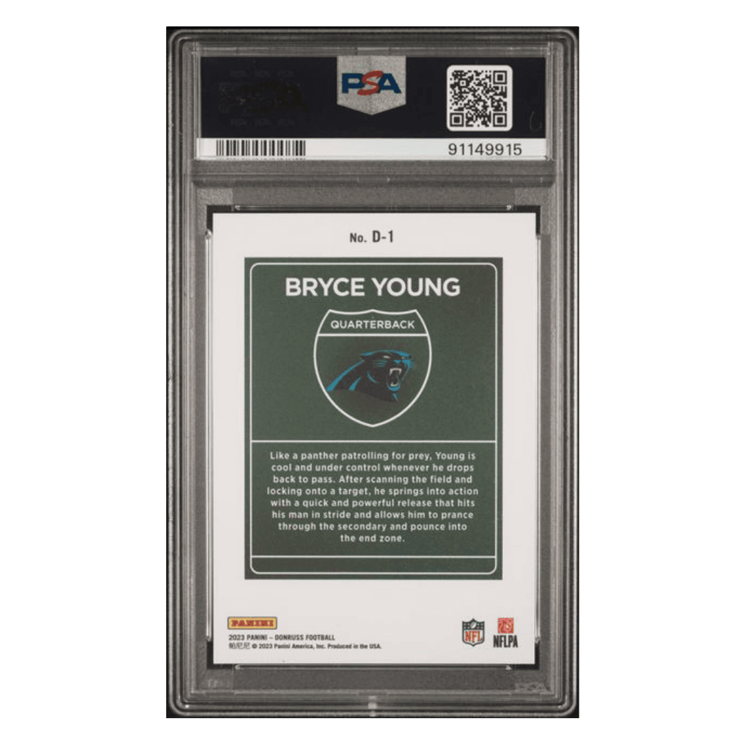 Bryce Young PSA 9 2023 Panini Donruss Downtown! Rookie RC Card #D1