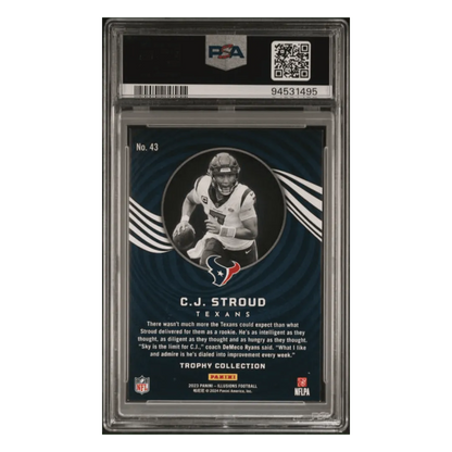 C.J. Stroud PSA 8 2023 Panini Illusions Trophy Collection Wild Card #43