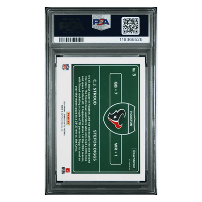 C.J. Stroud & Stefon Diggs PSA 9 2024 Panini Donruss Optic Downtown Duos Card #5