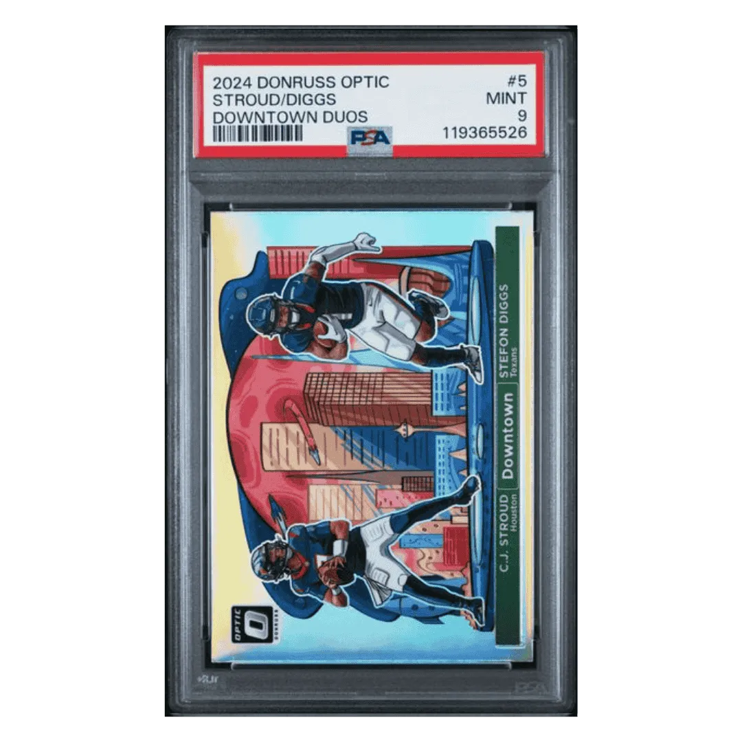 C.J. Stroud & Stefon Diggs PSA 9 2024 Panini Donruss Optic Downtown Duos Card #5