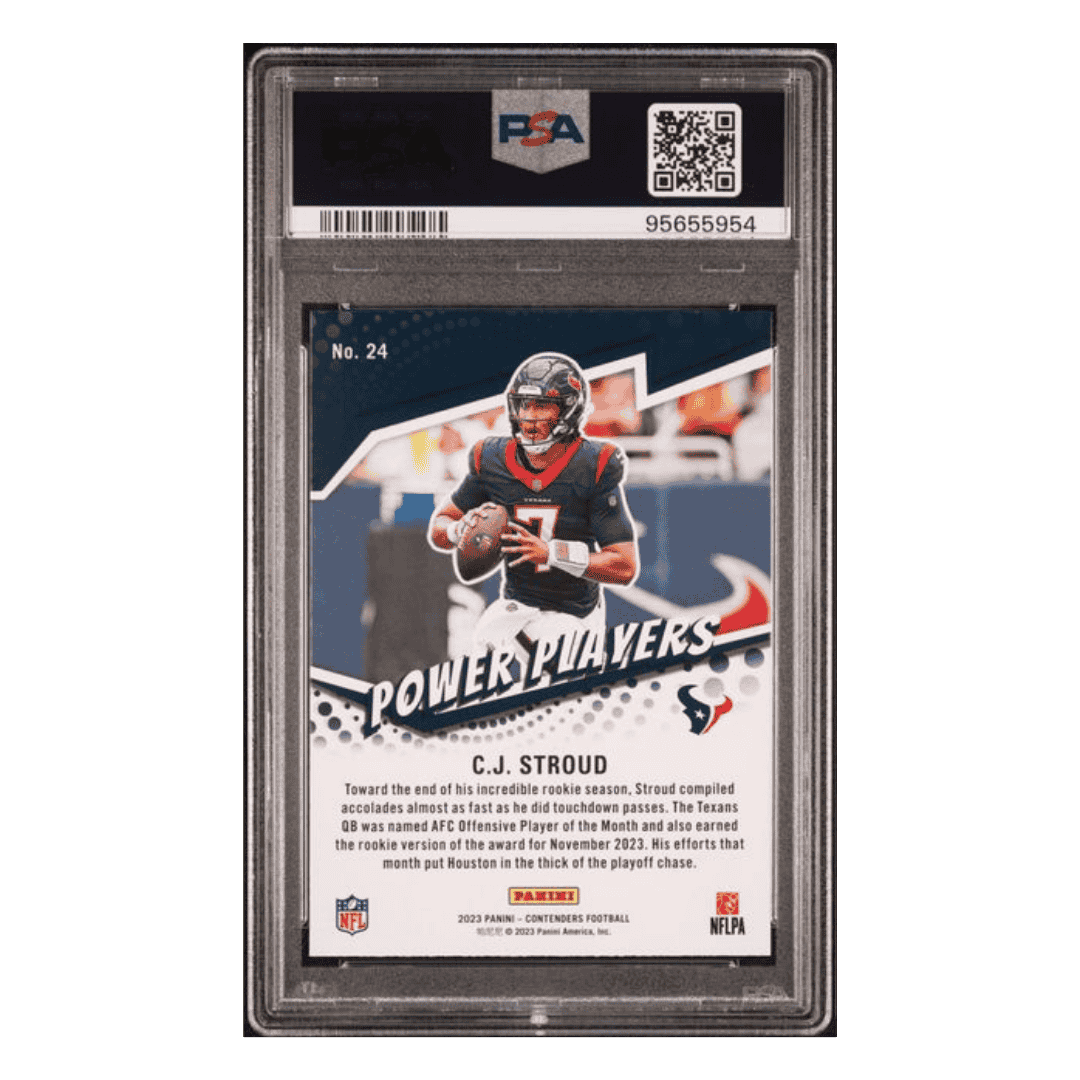 C.J. Stroud PSA 10 2023 Panini Contenders Power Players Rookie RC Card #24