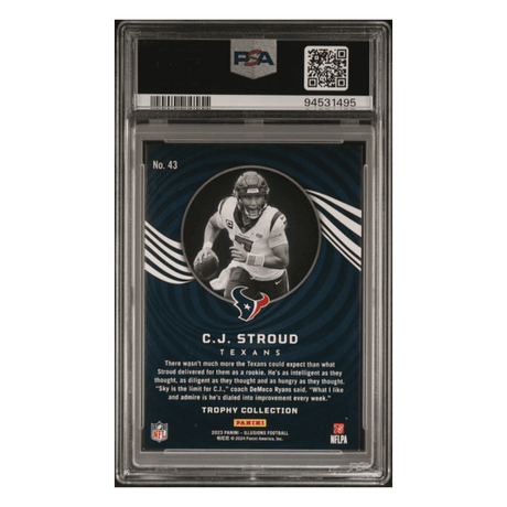 C.J. Stroud PSA 8 2023 Panini Illusions Trophy Collection Wild Card #43