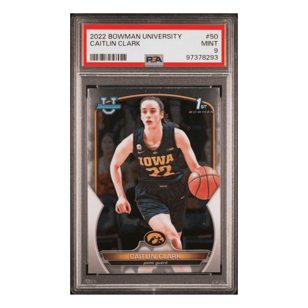 Caitlin Clark PSA 9 2022 Bowman University Card #50