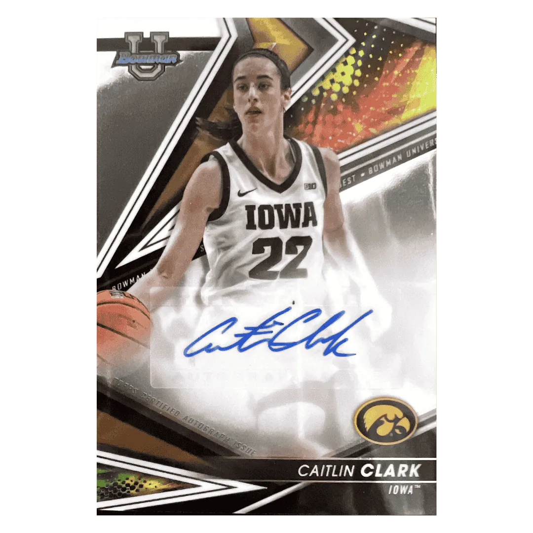Caitlin Clark 2023 Topps Bowman University's Best Basketball Autograph Card #BOACC