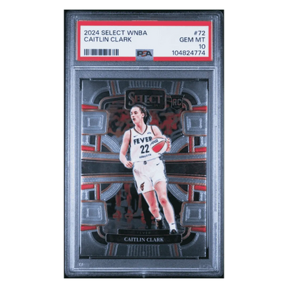 Caitlin Clark PSA 10 2024 Panini Select WNBA Rookie RC Card #72
