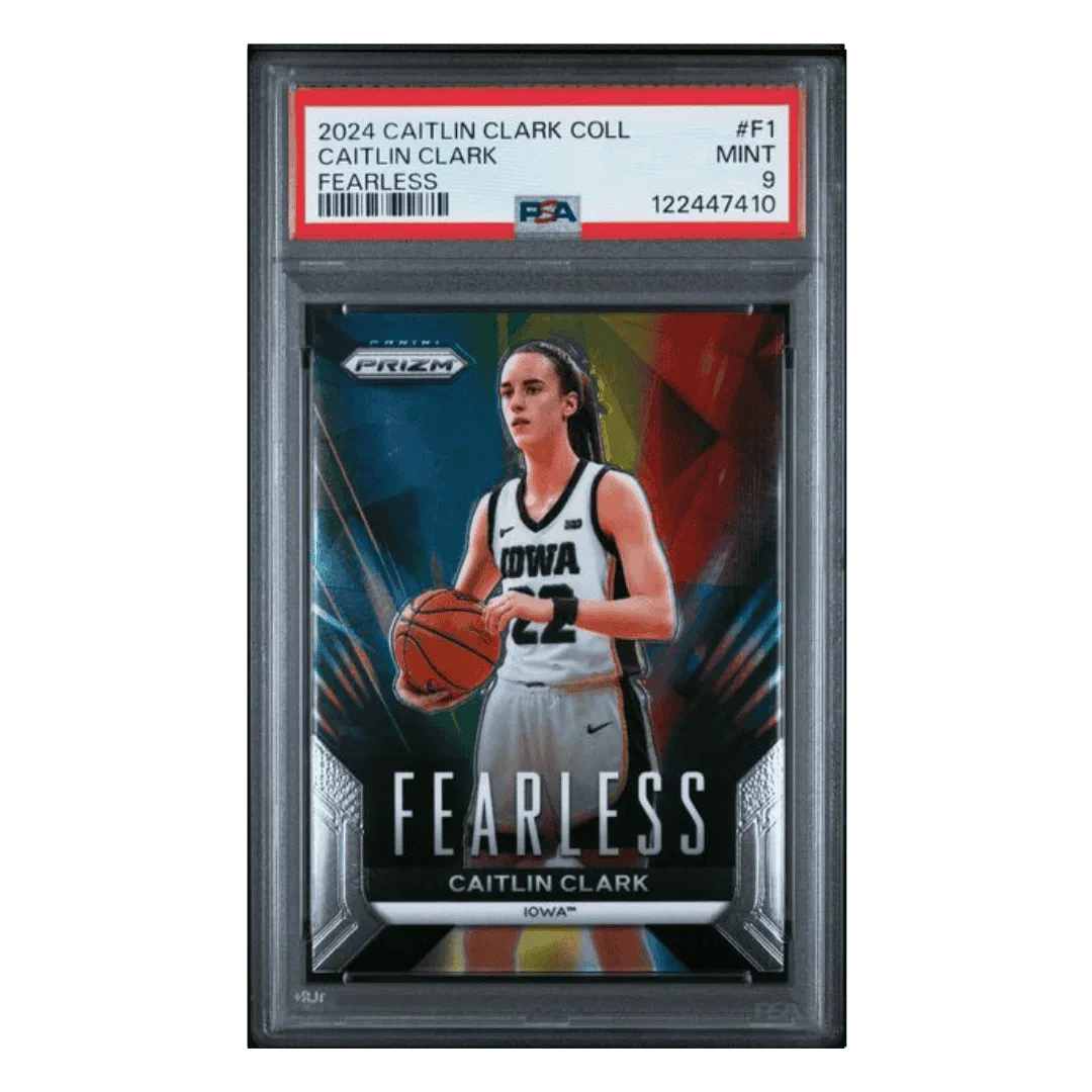 Caitlin Clark PSA 9 2024 Panini Caitlin Clark Collection Fearless Card #F1