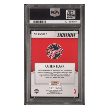 Caitlin Clark PSA 9 2024 Panini Instant WBNA Rookie of the Year Card #A