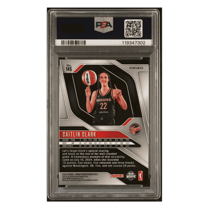 Caitlin Clark PSA 9 2024 Panini WNBA Ice Rookie RC Card #145