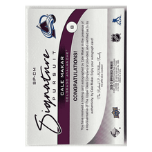 Cale Makar 2020-21 Upper Deck Premier Premier Signature Pursuit Auto #d/35 Card #SP-CM