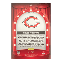 Caleb Williams 2024 Panini Mosaic Center Stage #D /25 Rookie RC Card #6