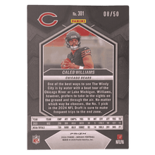 Caleb Williams 2024 Panini Mosaic Purple Prizm Disco Rookie RC #d /50 Card #301