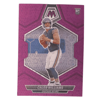 Caleb Williams 2024 Panini Mosaic Purple Prizm Disco Rookie RC #d /50 Card #301