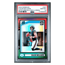 Caleb Williams PSA 10 2024 Panini Donruss Optic Preview Red & Green Rated Rookie Card #327