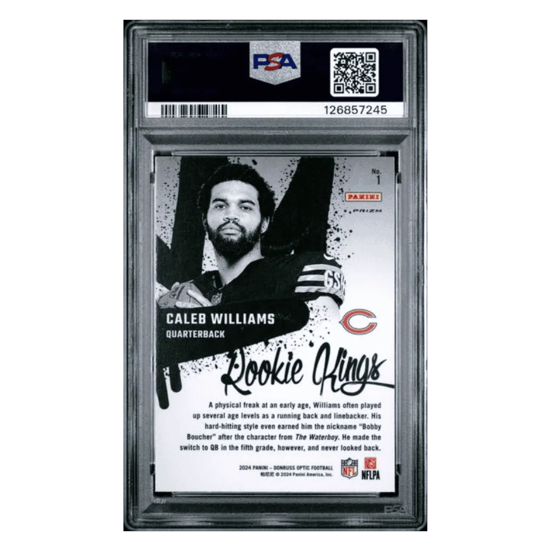 Caleb Williams PSA 10 2024 Panini Donruss Optic Rookie Kings Card #1