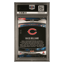 Caleb Williams PSA 10 2024 Panini Prizm Fireworks Blue Ice #d /99 Rookie RC Card #25