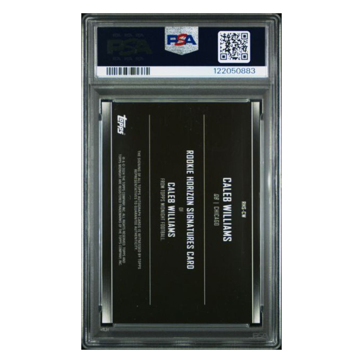 Caleb Williams PSA 10 2024 Topps Midnight Rookie Horizon Signature Card #RHSCW