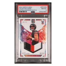 Caleb Williams PSA 8 2024 Panini Impeccable Extravagance Patch #d/ 49 Card #EPCWS