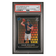 Caleb Williams PSA 9 2024 Panini Donruss Optic '14 Retro Series Black Pandora Rated Rookie #d/ 25 Card #1