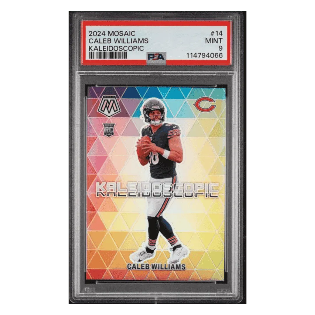 Caleb Williams PSA 9 2024 Panini Mosaic Kaleidoscopic Rookie RC Card #14
