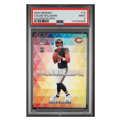 Caleb Williams PSA 9 2024 Panini Mosaic Kaleidoscopic Rookie RC Card #14