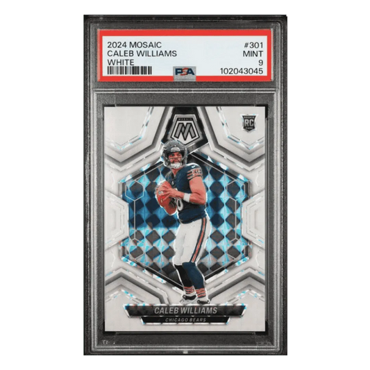 Caleb Williams PSA 9 2024 Panini Mosaic White Rookie RC #D/25 Card #301