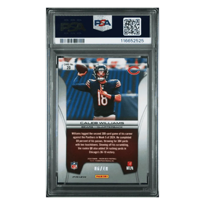 Caleb Williams PSA 9 2024 Panini Prizm Deca Brilliance Gold Prizm #d/ 10 Card #20