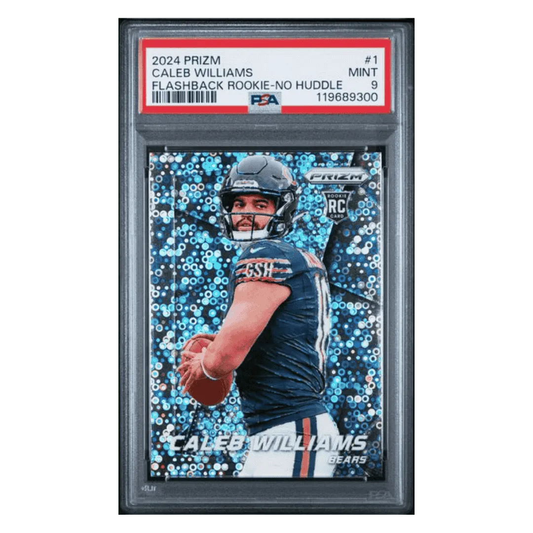 Caleb Williams PSA 9 2024 Panini Prizm Flashback Rookie No Huddle Card #1