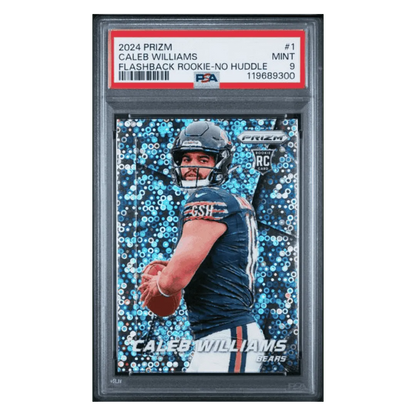 Caleb Williams PSA 9 2024 Panini Prizm Flashback Rookie No Huddle Card #1