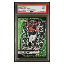 Caleb Williams PSA 9 2024 Panini Prizm No Huddle Neon Green #d/10 Card #301
