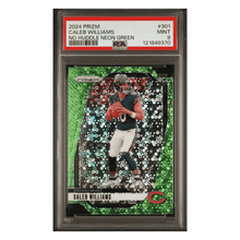 Caleb Williams PSA 9 2024 Panini Prizm No Huddle Neon Green #d/10 Card #301