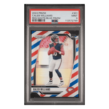 Caleb Williams PSA 9 2024 Panini Prizm Red White Blue Rookie RC Card #301