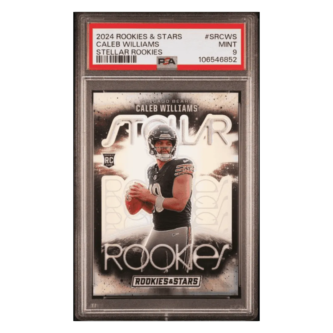 Caleb Williams PSA 9 2024 Panini Rookies & Stars Stellar Rookies Card #SRCWS