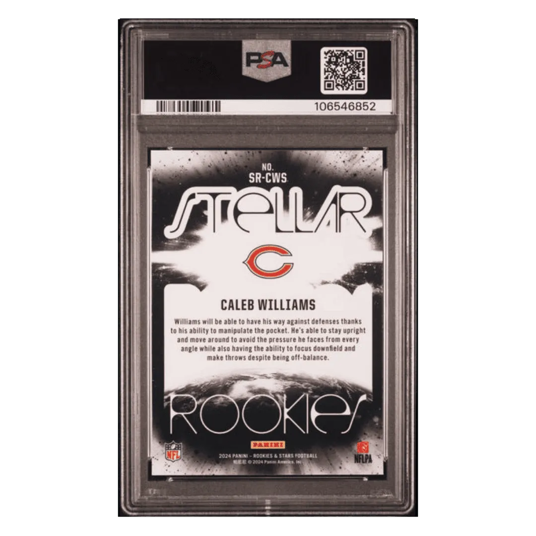 Caleb Williams PSA 9 2024 Panini Rookies & Stars Stellar Rookies Card #SRCWS