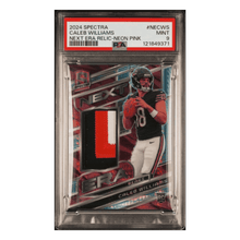 Caleb Williams PSA 9 2024 Panini Spectra Next Era Relic Patch Neon Pink Rookie RC #d/15 Card #NECWS