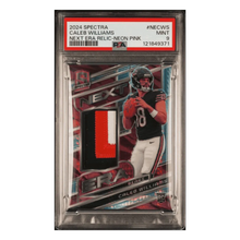 Caleb Williams PSA 9 2024 Panini Spectra Next Era Relic Patch Neon Pink Rookie RC #d/15 Card #NECWS